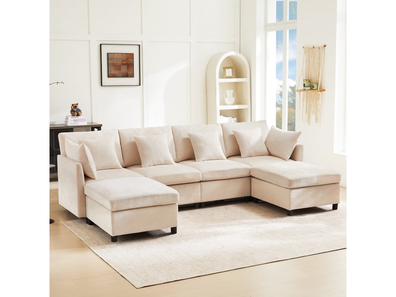  Canapé convertible, canapé-lit, design moderne, en tissu chenille, pour intérieur, mobilier pour espace de vie  - Conforama C