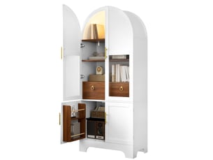 Buffet 4 porte(s)  1 tiroir(s) OKWISH  - 76 cm coloris blanc 