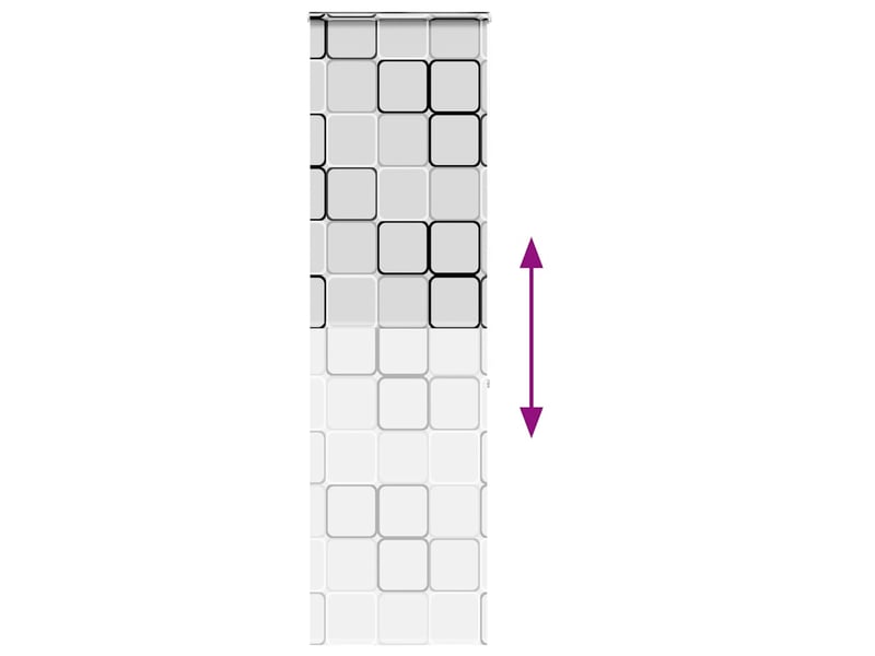  Store enrouleur de douche, store à rouleau avec cassette largeur du tissu 66 cm cf45142  - Conforama E