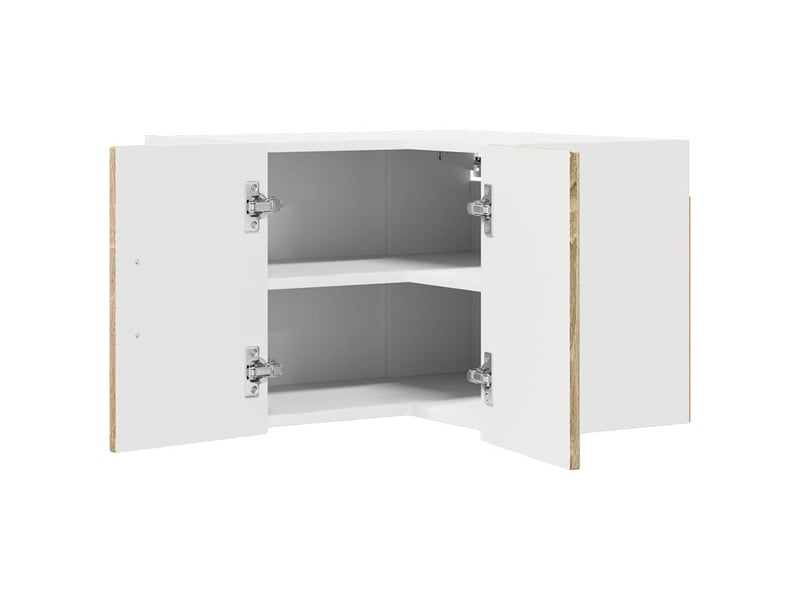  Meuble mural de cuisine, armoire d'angle cuisine lucca chêne sonoma 57x57x40cm  - Conforama E