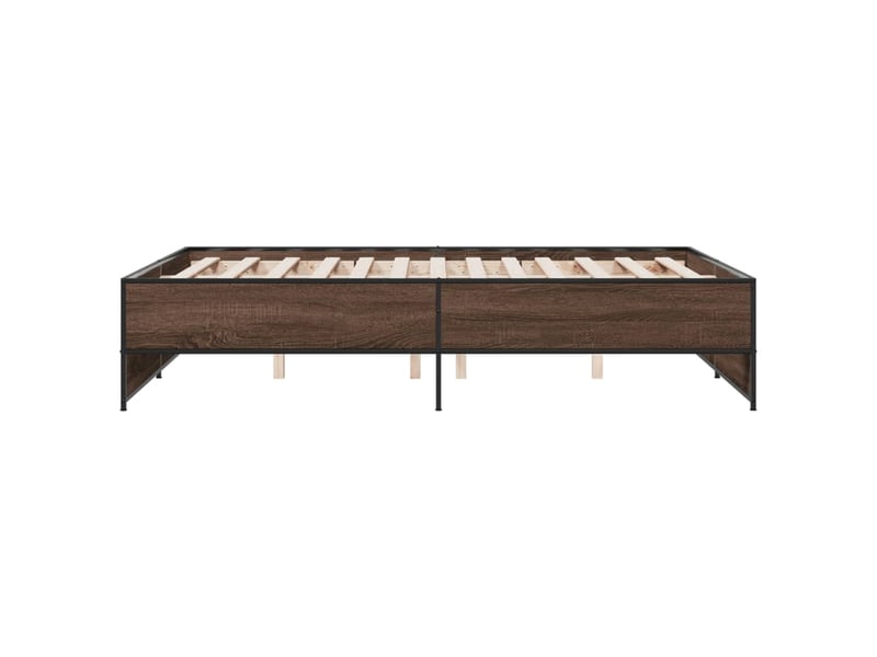  Lit double- lit adulte -  cadre de lit sans matelas chêne marron 120x190 cm  - Conforama D