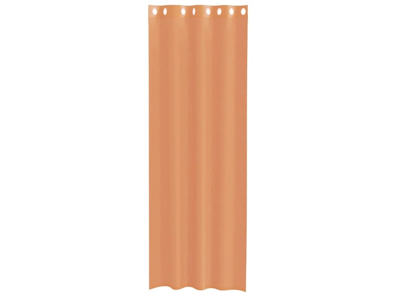  Lot de 2 rideaux en voile, voilages avec œillets terre cuite cf44423  - Conforama D