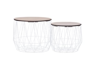 Vidaxl tables basses 2 pcs blanc