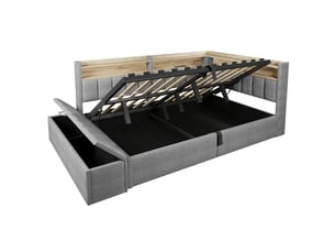 Lit banquette 140x200 cm <strong>SAPGAKS</strong> <strong></strong> coloris gris