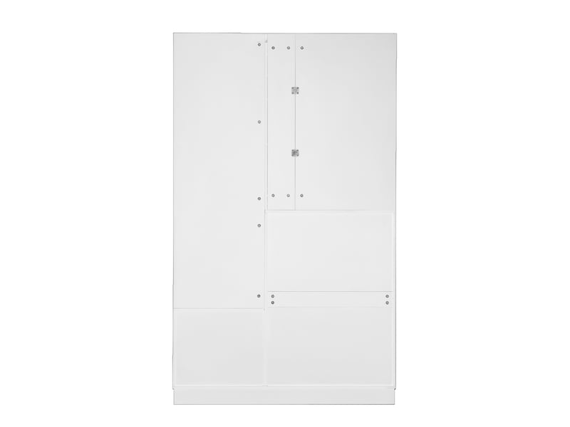  Meubles d'entrée avec miroir, penderie dissimulée et banc à chaussures, 110 × 33 × 185,5 cm  - Conforama E