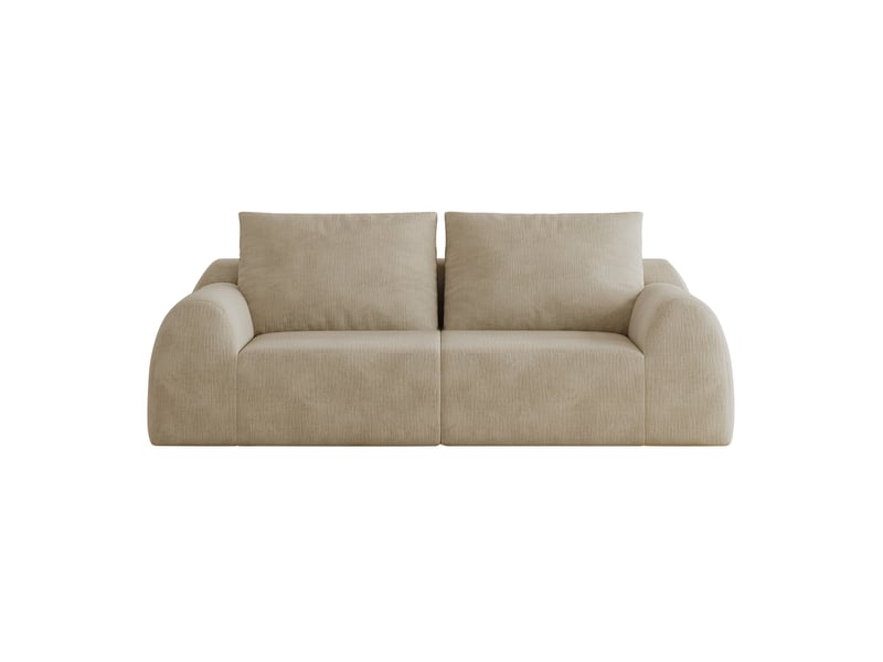  Canapé 2 places 190 x 95 x 85 cm – kaki – tissu chenille, assise moelleuse, livré compressé  - Conforama A