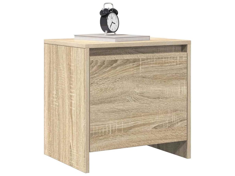  Lot de 2 tables de chevet - cabinet de chevet - table de nuit chêne sonoma bois d'ingénierie  - Conforama C