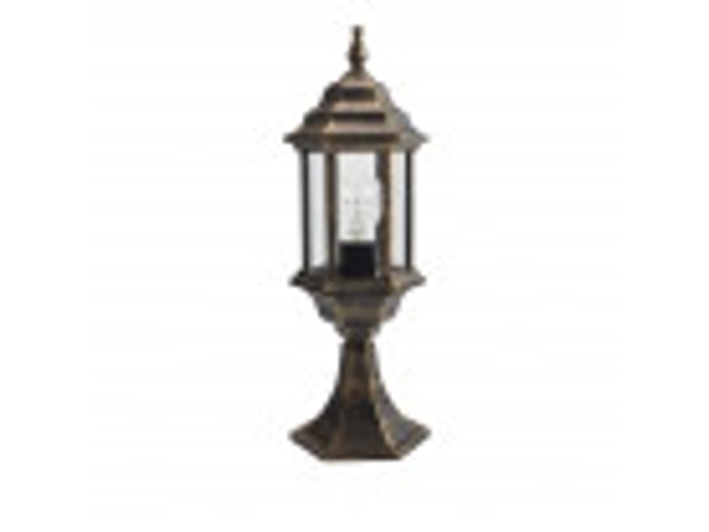  Lanterne de muret extérieur fabrilamp pollux noir et or, 1 x e27, ip44, 48,5 x 17 x 17 cm 149471016 - Conforama B