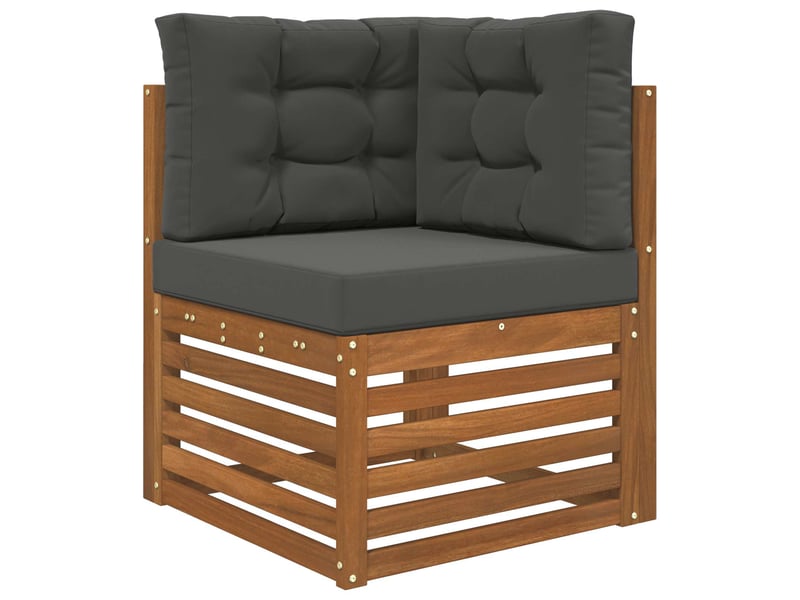 Coussin de canapé d'extérieur, coussin de chaise polyester anthracite 60 x 60 cm cf54012 - Conforama C