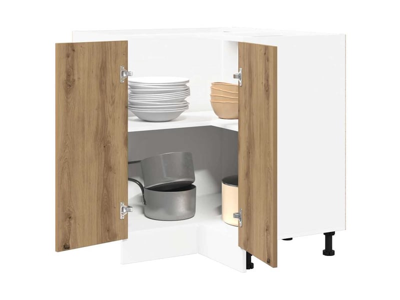 Meuble de cuisine lyon chêne artisanal 75,5x75,5x81,5cm bois d'ingénierie - Conforama C