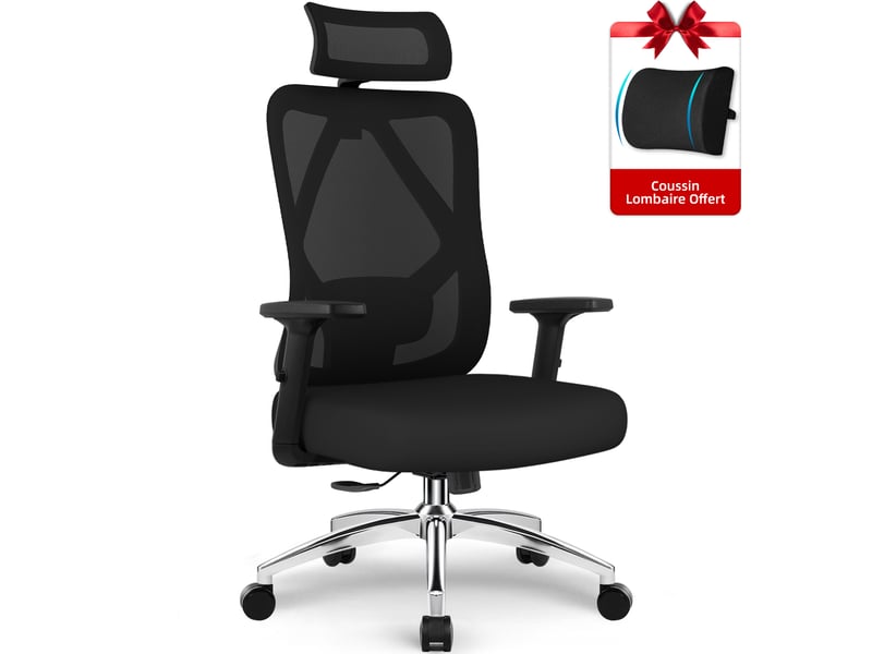 Chaise De Bureau Ergonomique ALFORDSON - Dossier Maille Respirant Avec Support Lombaire Et Appui-Tête