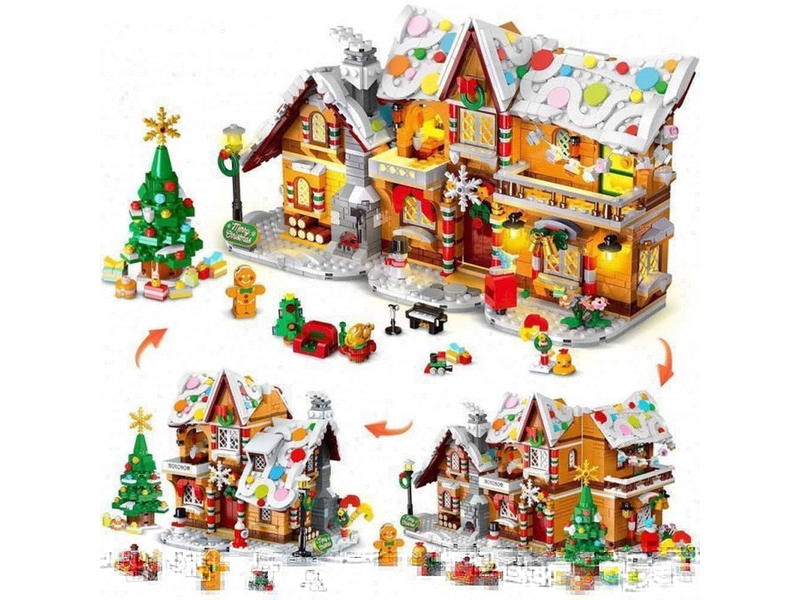  Maison de noël princesse led 1421 pièces 3 modèles  - Conforama A