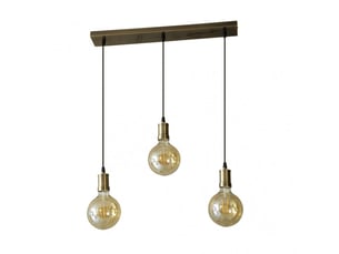 Fabrilamp celso, lampe, moderne, 3 x e27, ambrecuir, 33-113 x 64 x 13 cm