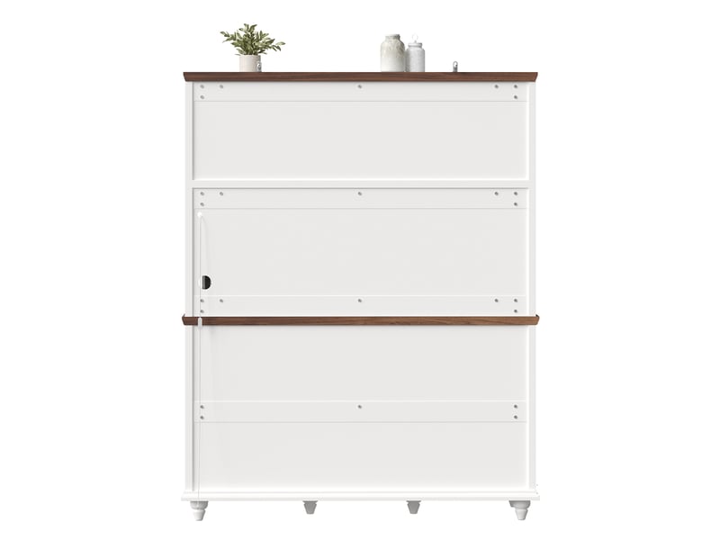 Buffet de cuisine haut avec étagères à led, 4 tiroirs et porte-verres pour cuisine, blanc, 140 × 40 × 179,5 cm - Conforama A