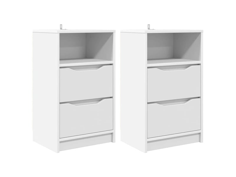  Tables de chevet - cabinet de chevet - table de nuit 2 pièces blanc 40 x 30 x 467 cm  - Conforama A