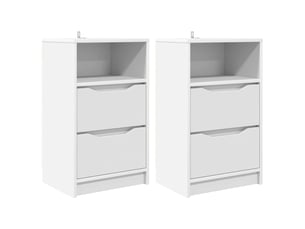 Tables de chevet - cabinet de chevet - table de nuit 2 pièces blanc 40 x 30 x 467 cm