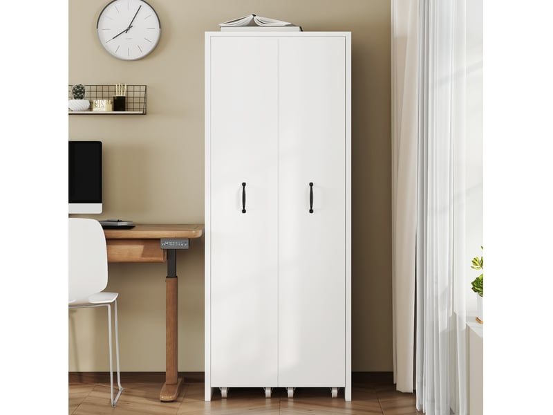  Bibliothèque extensible à roulettes 51,5 x 41 x 158 cm – blanc – 4 niveaux modulables  - Conforama B