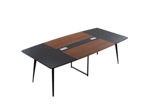 Vevor table de conférence rectangulaire 2400 mm pour 10 personnes noir et marron