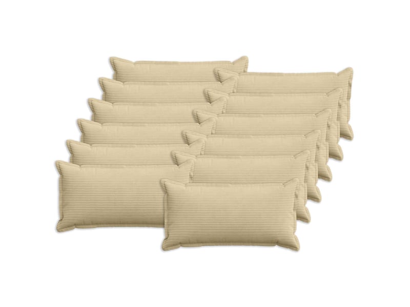  Lot de 12 housses de coussin houten gris vert clair 40 x 80 cm cf49009  - Conforama B
