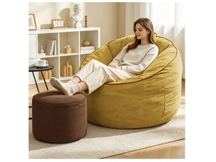Fauteuil fixe WISHDOR Tissu jaune