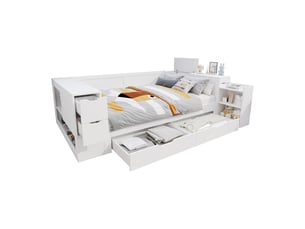 Lit combiné 140x190 cm <strong>XYLO</strong> <strong></strong> coloris blanc