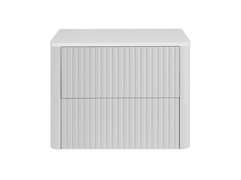  Meuble sous vasque suspendu linea 60 cm blanc avec plan de travail  - Conforama D