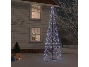 Sapin de noël - arbre de noël cône 1400 led blanc froid 160x500 cm