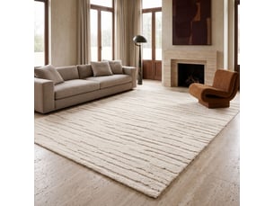 Tapis doux à relief moderne crème 120x170