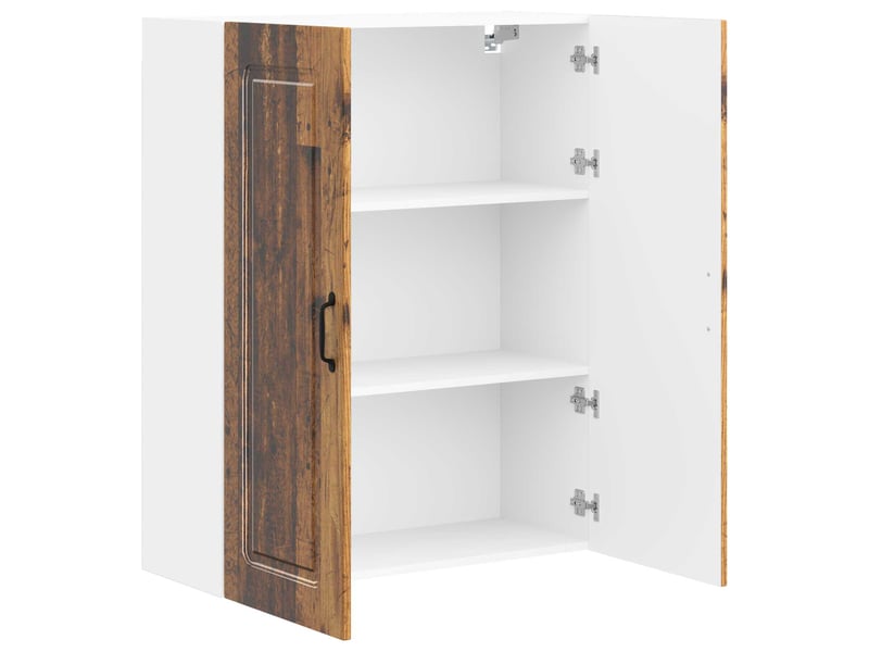 Meuble mural de cuisine | armoire de cuisine bois ancien 80x31x100cm shl5248 - Conforama C