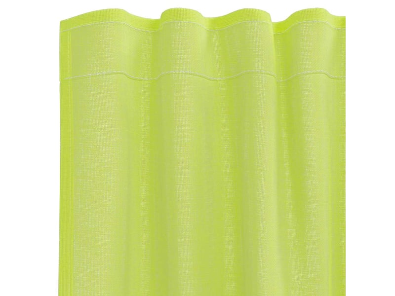  Lot de 2 rideaux en voile, voilages à œillets vert pomme cf44287  - Conforama E