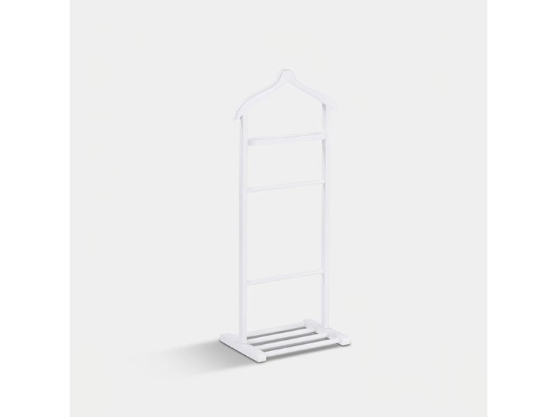 Valet de chambre en bois avec armoire simple beta single - blanc  - Conforama A
