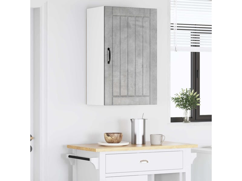 Armoire de cuisine gris béton 50x31x80cm bois d'ingénierie shl4201 - Conforama D