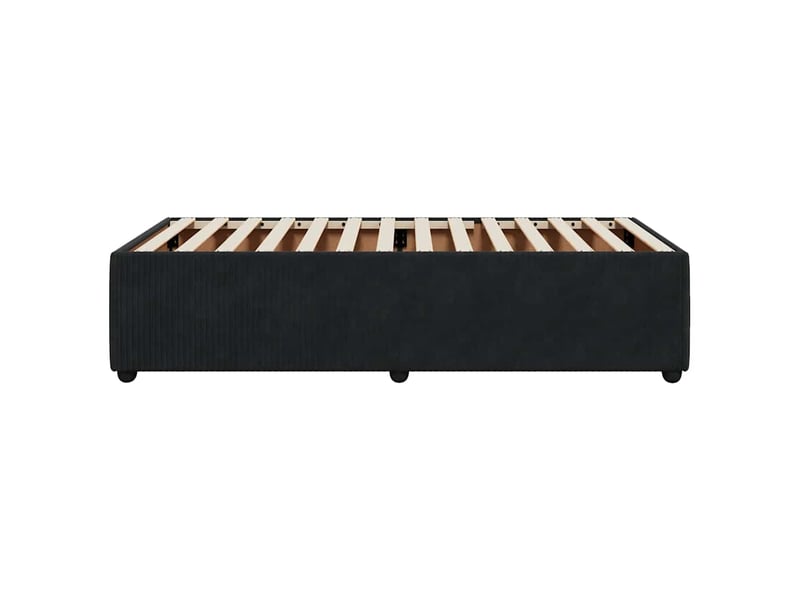  Lit simple- lit adulte -  cadre de lit sans matelas noir 80x200 cm velours  - Conforama D