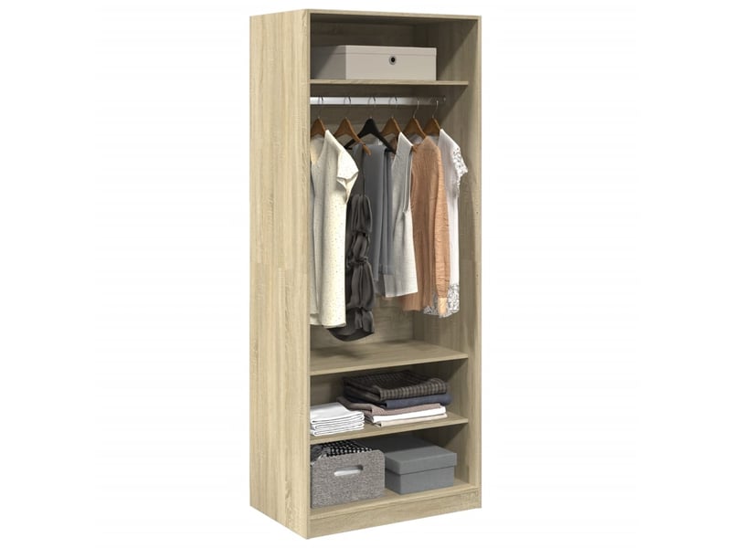  Garde-robe, armoire de rangement chêne sonoma 80x50x200 cm bois d'ingénierie shl47116  - Conforama C