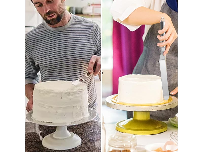 Spatule de pâtisserie anglaise en acier inoxydable – argentée - Conforama D