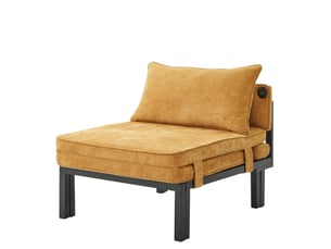 Fauteuil convertible   Tissu jaune