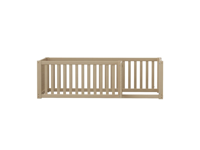 Lit enfant en bois naturel 97x206 cm - Conforama E