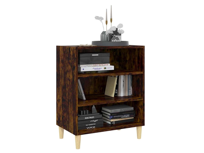  Buffet - bahut - meuble de rangement chêne fumé 57x35x70 cm bois d'ingénierie  - Conforama C