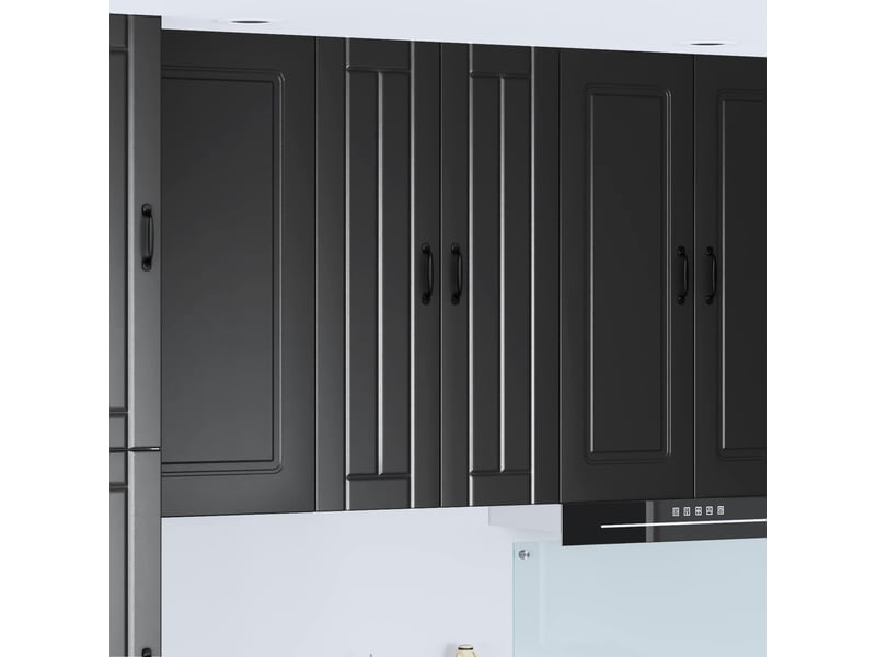 Meuble mural de cuisine, armoire de cuisine noir 60x31x100cm bois d'ingénierie shl4805 - Conforama B