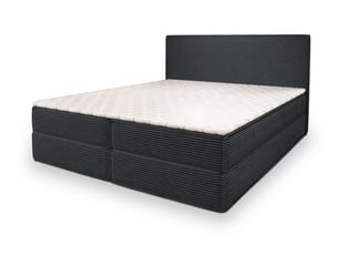 Lit avec rangement 160x200 cm <strong>MASSENO</strong> <strong></strong> coloris gris