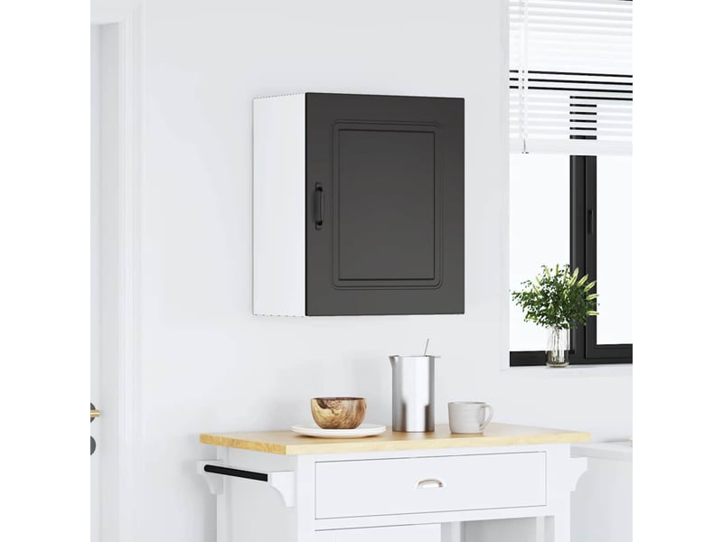  Meuble de rangement, armoire murale de cuisine kalmar en bois d'ingénierie noir  - Conforama B