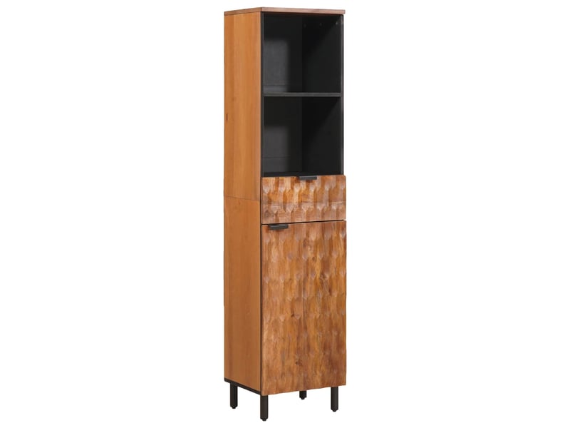  Armoire de salle de bain, cabinet de salle de bain avec étagère marron 38 x 33 x 160 cm cf65018  - Conforama B