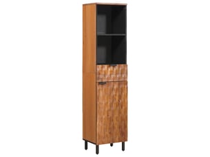Armoire de salle de bain, cabinet de salle de bain avec étagère marron 38 x 33 x 160 cm cf65018