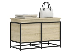 Boîte de rangement, coffre de rangement avec couvercle chêne sonoma bois ingénierie shl406