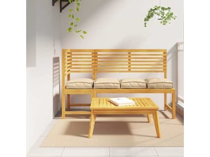 Lot de 4 coussins pour chaise, coussins d'extérieur tissu oxford beige 40 x 40 x 8 cm cf50050