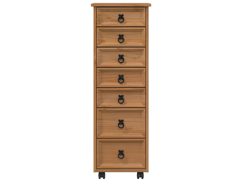  Caisson roulant de bureau avec tiroirs corona brun miel shl8198  - Conforama D