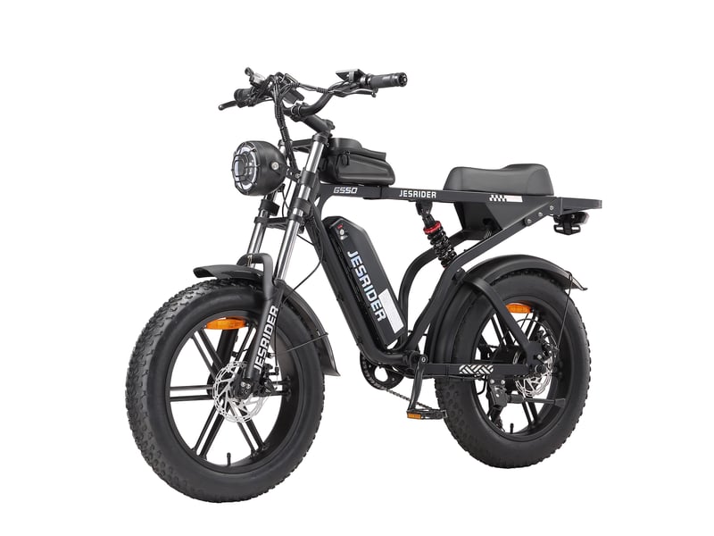 Vélo électrique tout suspendu fat bike jesrider g550, 20 x 4.0, 48v, noir - Conforama D
