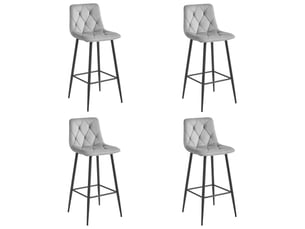 tabouret de bar  SANS MARQUE  - argenté hauteur d'assise 76 cm vendu Par 4