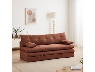 Banquette lit convertible couchage Régulier BAITA marron