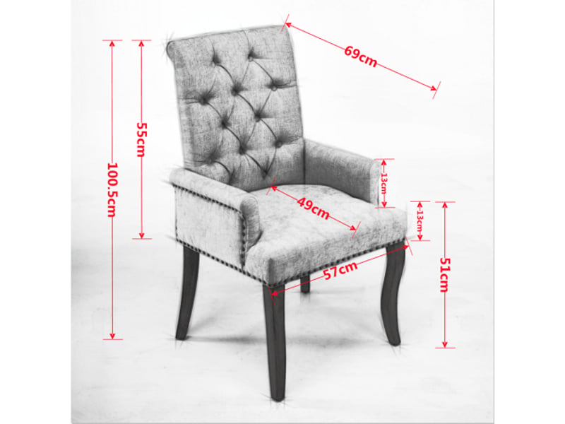  Chaise de salle à manger capitonnée en velours chenille gris charbon - pieds bois courbés - pièce unique de1895bk  - Conforama C